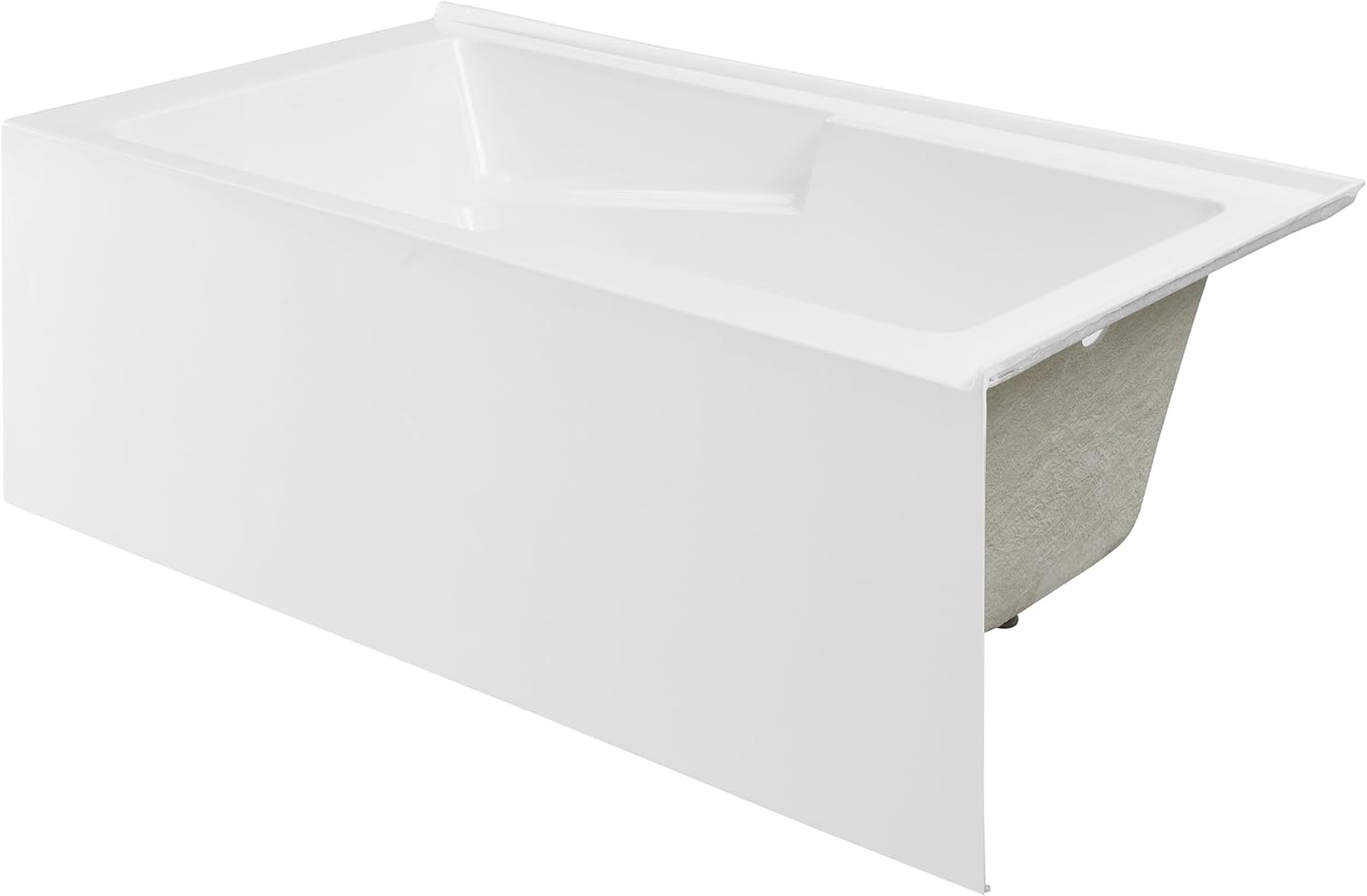 Swiss Madison Claire 60" x 32" Right-Hand Drain Drain Alcove Tub with Corner Apron