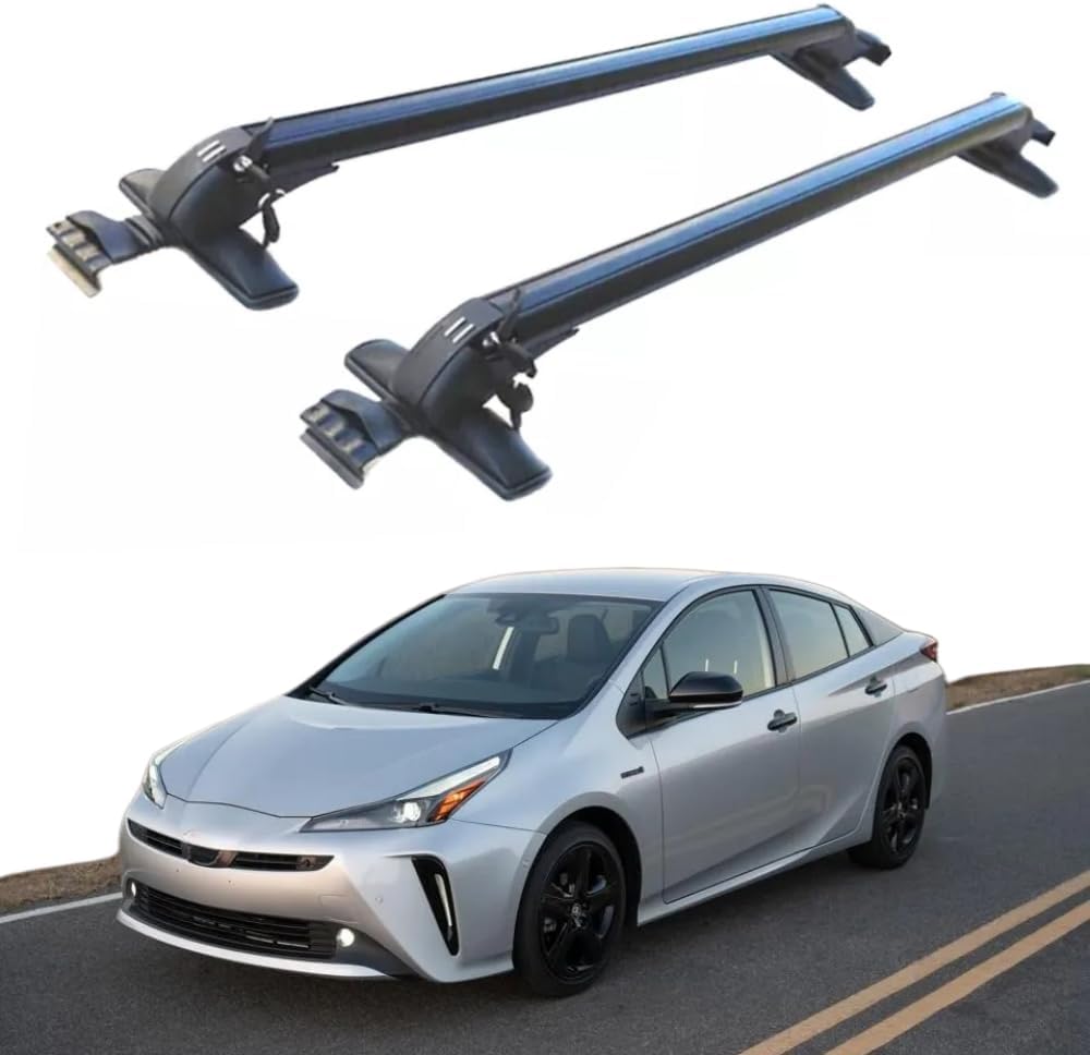 Roof Rack Cross Bars for Toyota Prius 2001-2022 Without Roof Rails Aluminum Cross Bar Cargo Carrier with Lock