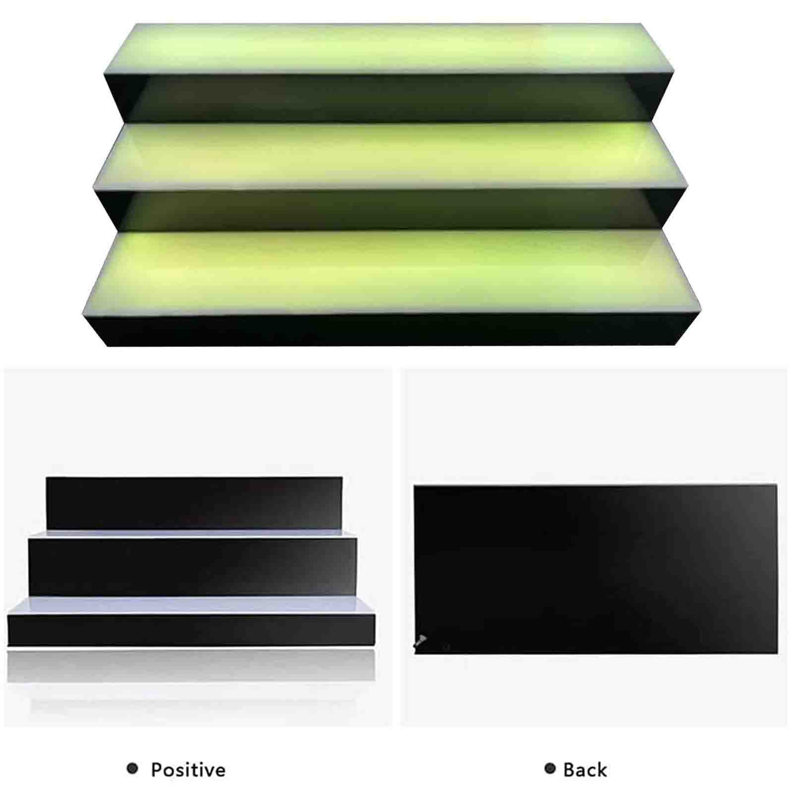 Amazon｜クッションボトルディスプレイスタンドバー酒3段LED照明付き酒