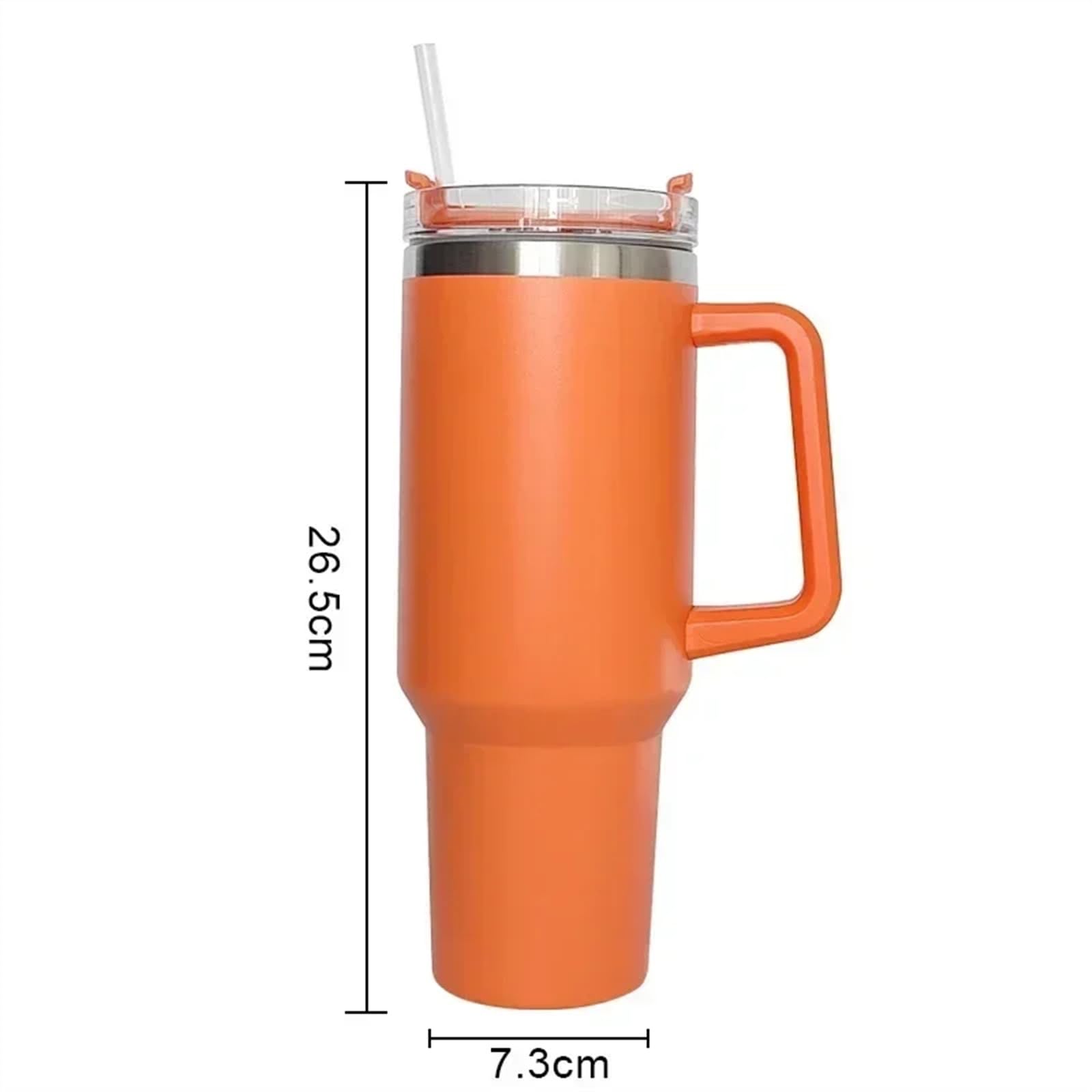 Taza pajita para coche,Taza con pajita y asa Vaso con asa de 40oz, vaso aislado con tapas, taza de agua de acero inoxidable con pajita for viaje en el hogar, taza térmica (Size : 1200ml, Color : A1