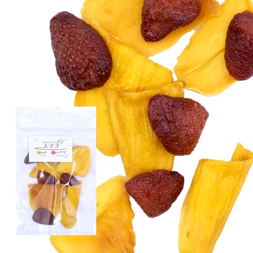 カジュベース 無添加 砂糖不使用 携帯くだもの スマートフルーツ マンゴー&いちご 1袋70g ドライフルーツ スマフ チャック付き