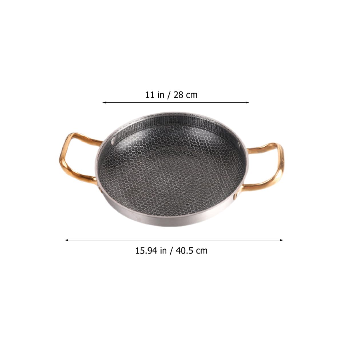 Homoyoyo Edelstahl Wabenbeschichtung Pfanne mit Ergonomischem Griff und Antihaftender Oberfläche für Schonendes Braten von Meeresfrüchten und Kleinen Krustentieren in Küche