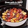 Bobikuke 8 Inch Non Stick Frying Pan Skillet, Small Egg Frying Pan, Omelet Pan, Healthy Saute Pan, Non Toxic Chef Pan, Induction Compatible, Detachable Handle, Oven Safe, PFOA Free, White #2