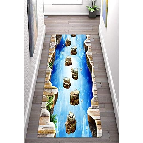 Rug Modern Rug Runner Non Slip Carpet for Hallways Long (Size : 0.5×1m) Cover
