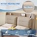 Rtopsu Polsterbett Doppelbett 180x200 cm mit LED-Licht und Bettende Stauraum Schublade, Bett mit Stauraum und Kopfteil, Hydraulisches Bett mit Lattenrost aus Holz, Beige, Samt, Ohne Matratze