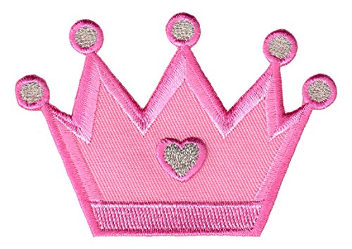 PatchMommy Patch Écusson Brodé Thermocollant en Forme de Couronne de Princesse - Pièce Brodée à Coudre ou Coller au fer à Repasser pour Enfant et Bébé Cover