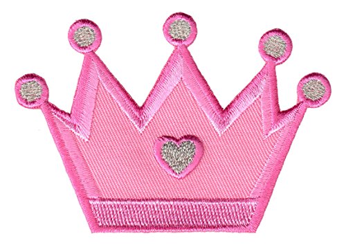 PatchMommy Toppa Termoadesiva Corona della Principessa Patch Ricamate per Ferro da Stiro o per Cucire - Toppe Adesive per Vestiti, Applicazioni per Tessuti Bambini