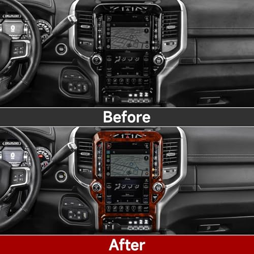 Autocollant console centrale Dodge Ram contre rayures console écran 12 pouces