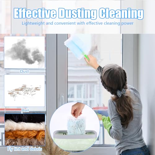 Image of 30PCS Disposable Dusters Refills Compatible with Swiffer,180 Degree Electrostatic Disposable Replacement Head for Home,Office,Ceiling Fans,Blinds and Furniture Dusting (Pack of 2)