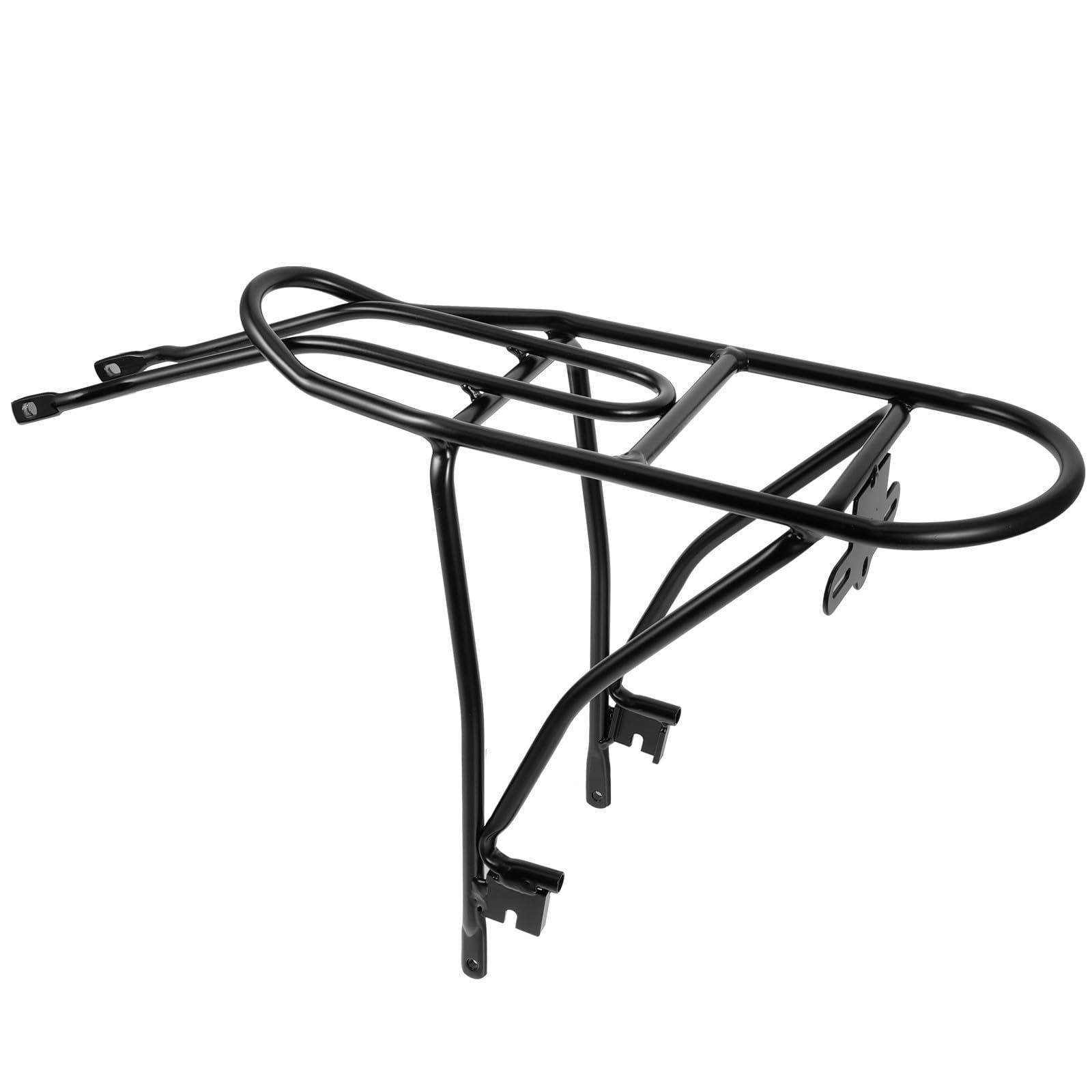 PartyKindom Aluminum Alloy Rear Bike Rack for 20-inch Folding Bicycle, Black Rear Seat Cargo Rack Compatible with V-Type Brakes, Lightweight Bicycle Luggage Carrier for Commuting and Touring