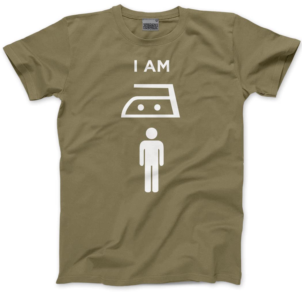 Hotscamp Men's Khaki I Am Iron Man Unisex T-Shirt - Large