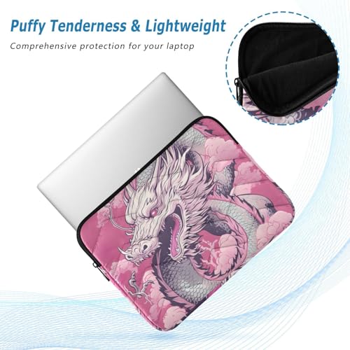 Funda impermeable para laptop 13-14 pulgadas con diseño dragón rosa miniatura 5