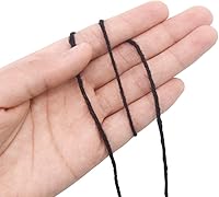 Vista 4 de Vivifying 200 m de hilo de yute negro, cordón de yute natural de 2 mm para manualidades, envoltorios de Halloween, jardín (negro)