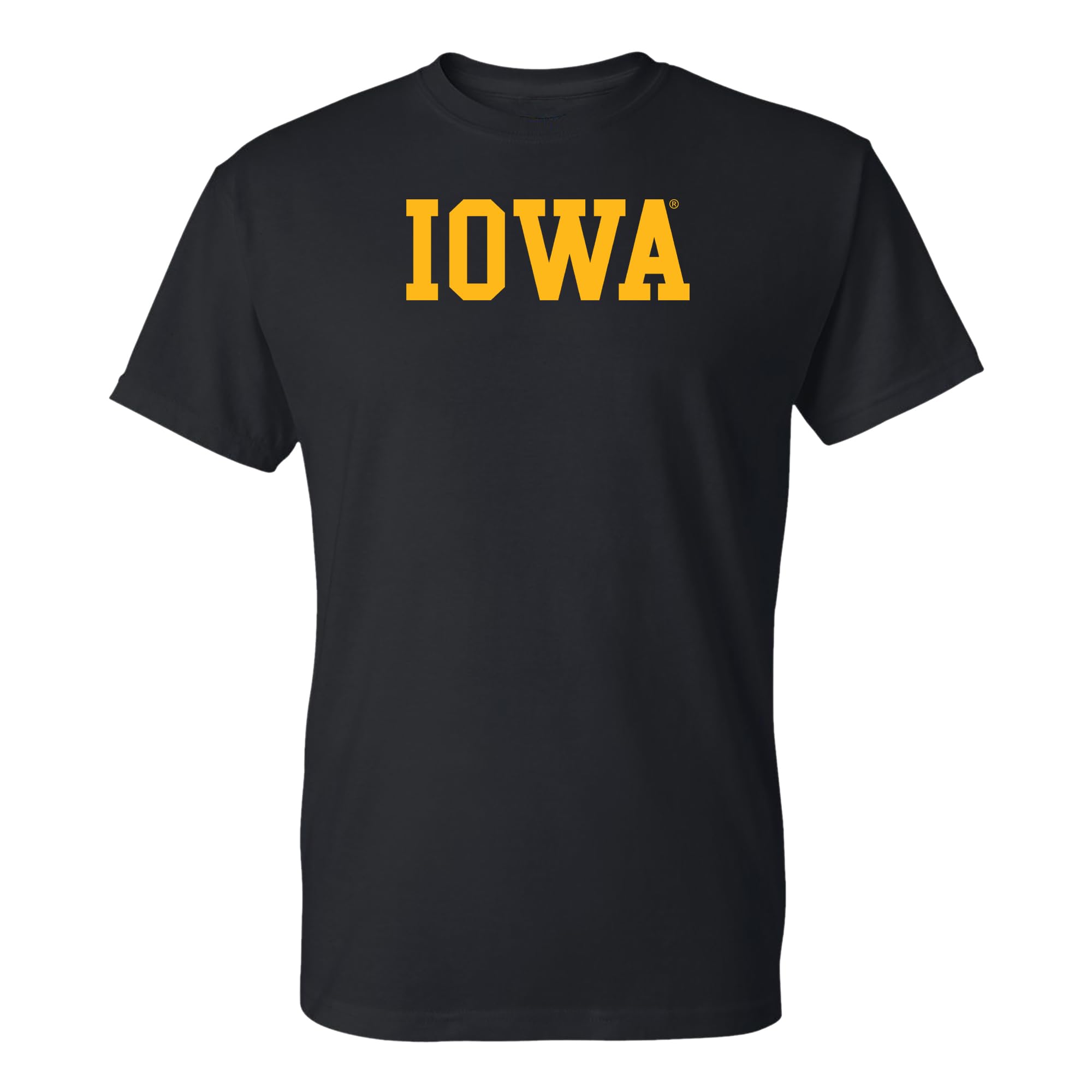 UGP Campus Apparel NCAA University Basic Block Sports Team T-Shirt, Iowa Hawkeyes Black, XL — image 1