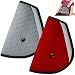 Kids Seatbelt Adjuster Set of 2, maxin Child Seat Belt Safter Covers - ( Red and Grey )