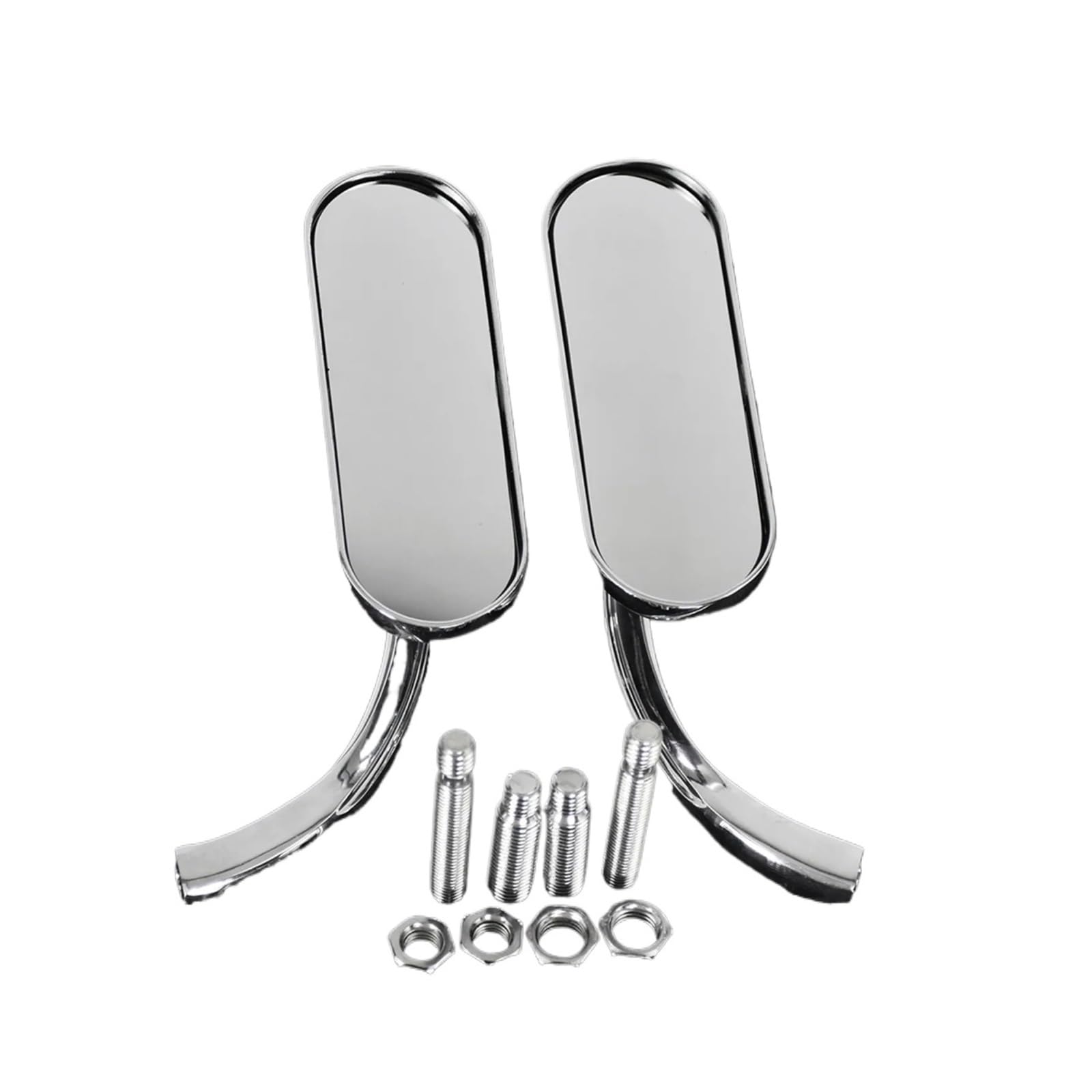 Pasuje Do Harley Touring Electra Glide Dyna Chopper Lusterka Wsteczne Motocykla Regulowane 8mm 10mm Strona Kierownicy Lusterko wsteczne do Motocykla(Chrome Mirrors)