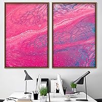 2 Piece Framed Canvas Wall Art Organic Fluids Canvas Prints Home Artwork Decoration for Living Room,Bedroom - 16