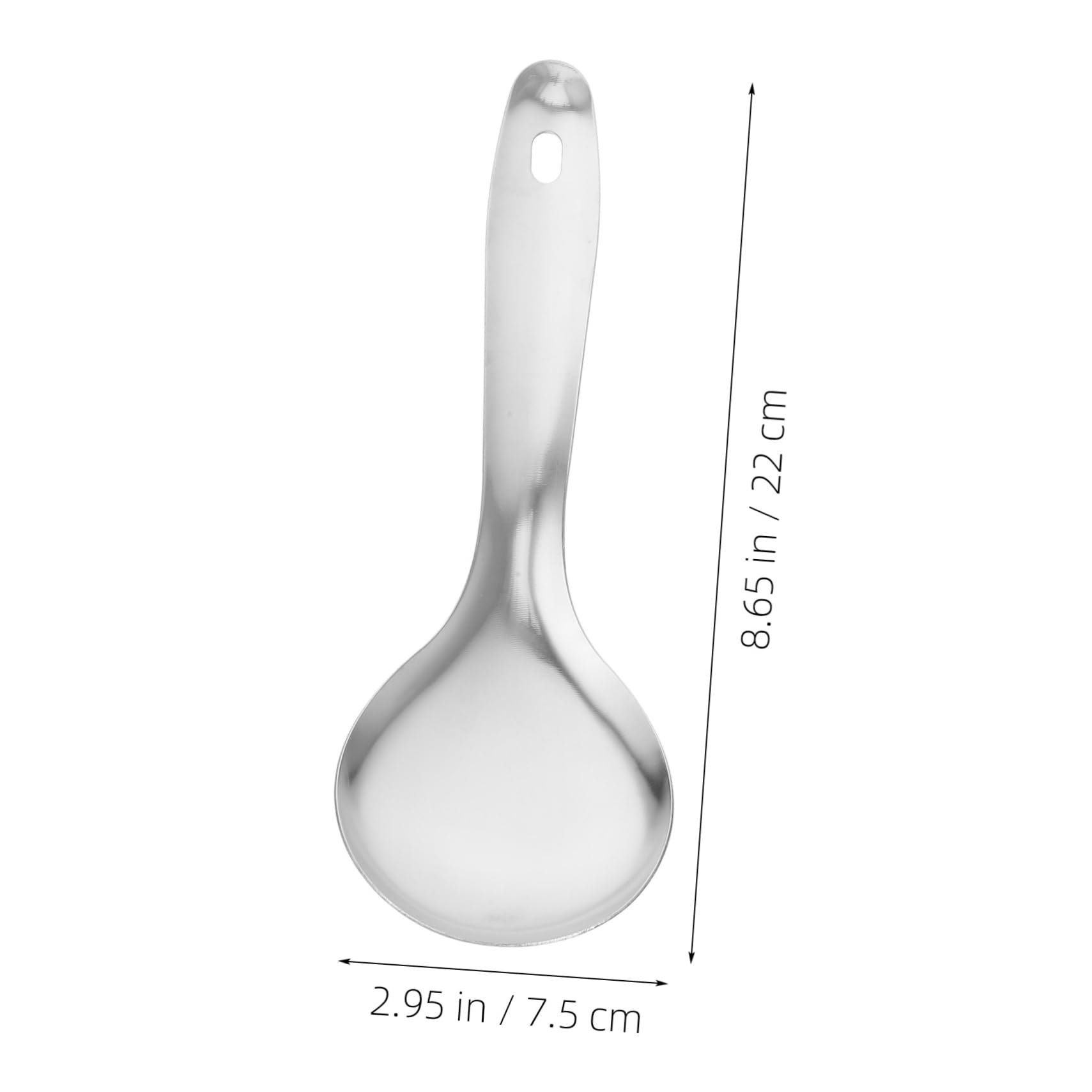 SOLUSTRE 3Pcs Stainless Steel Rice Spoon Non Stick Kitchen with Comfortable Grip for Household Use Simple Design for Dining Table and Restaurant