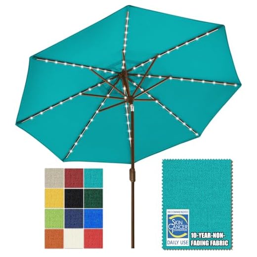 EliteShade Non-Fading Solar Umbrella