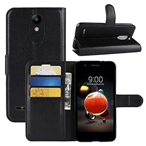 HualuBro LG K8 2018 Case, LG K9 Phone Case, Premium PU Leather Wallet Flip Phone Protective Case Cover for LG K9, LG K8 2018 with Card Slots and Magnetic Closure (Black)
