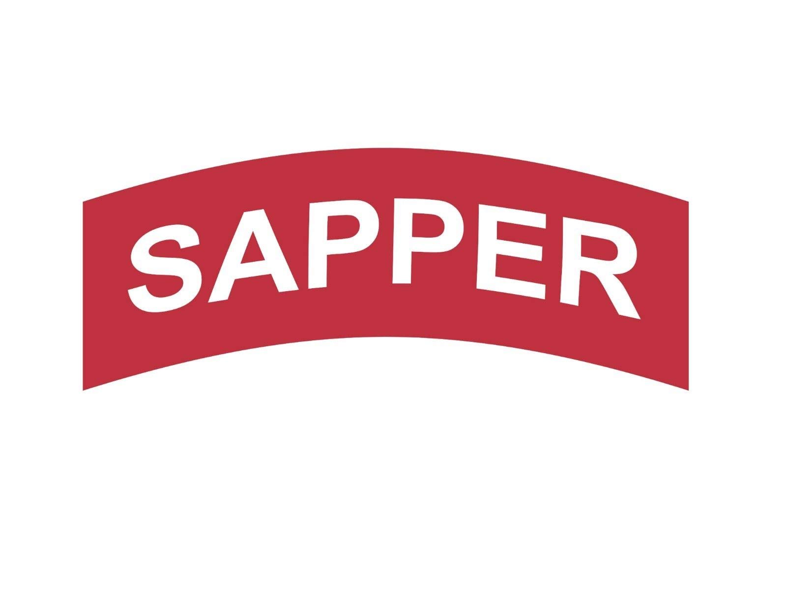 Sapper 5'' x 2'' Sticker for Car Decal Truck Window Laptop Auto Vinyl Motorcycle Helmet