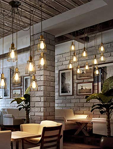 Lustre araignée en fer forgé rétro GZ Décoration pour bar et café - 5