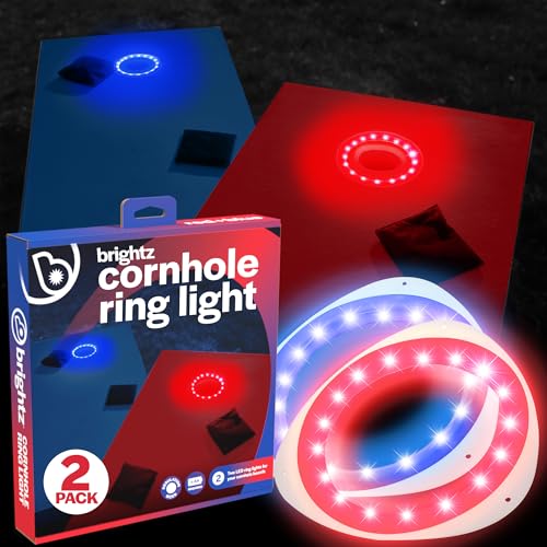 Brightz LED Cornhole Ring Lights for Hole & Board, Red & Blue, 2-Pack - image 1