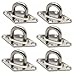 POFET 6 pz 5 mm piastra occhio in acciaio inox,Metallo diamante forma piastra occhio Deck Staple Hook Loop,Fibbia fissa Sun Sail Eye Board Yacht Hardware Raccordi