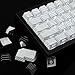 Tsungup PBT Keycaps,White & Black Topographic 128 Keys Shine Through Side Printed Keycaps 75 Percent,Dye-Sub Custom Cool Keycap Set Cherry Profile Key caps for Gateron MX Switches Mechanical Keyboard