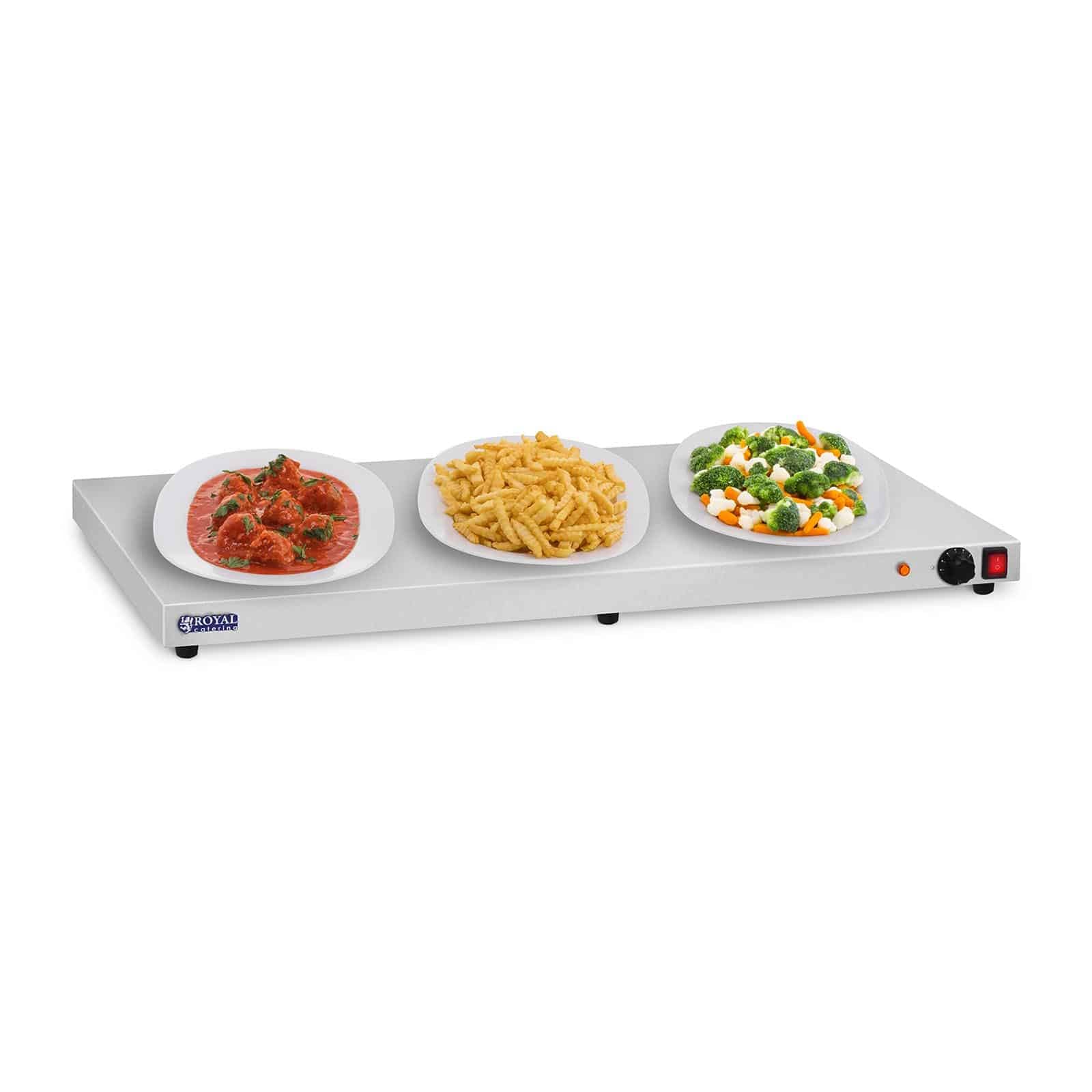 Royal Catering RCHP-600E Piano Caldo (600 W, 100 cm) Acciaio inox