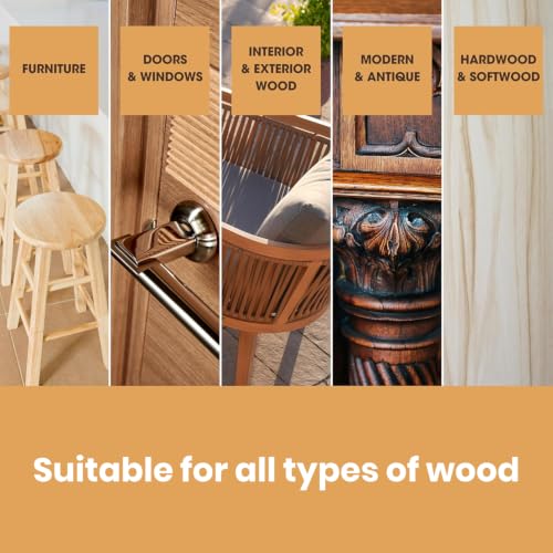 Image of Furniture Clinic Wood Stain | Dark Oak | Water Based | Fast Drying, Low Odor, & Non-Toxic | for Indoor & Outdoor Furniture and More | Multiple Finishes | (8.5oz / 250ml) (Pack of 2)