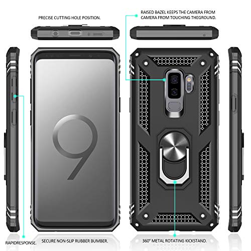 Coque Samsung S9 Plus avec protège-écran et anneau magnétique
