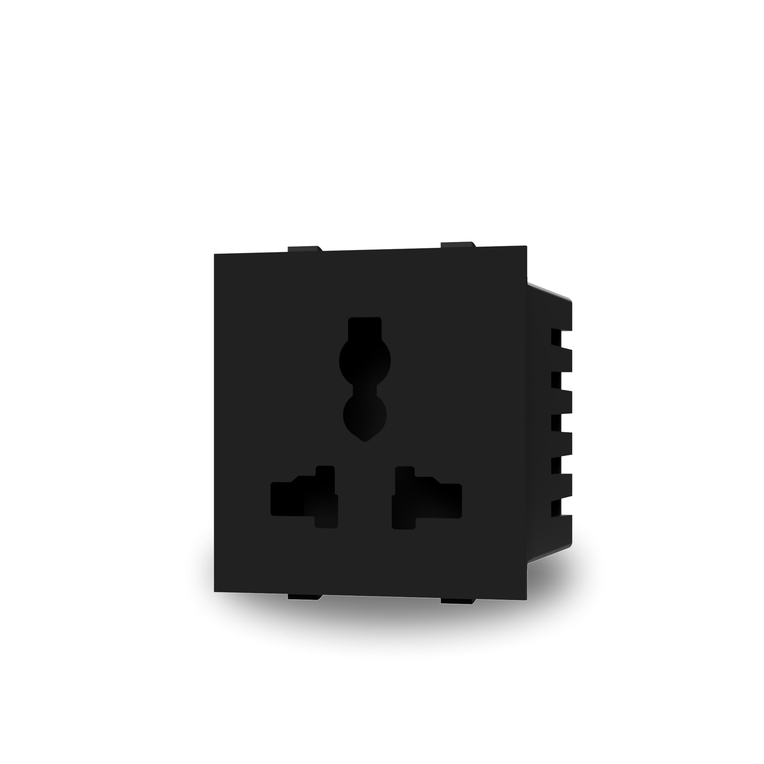 Aziot 6amps Non Smart Modular Socket | Glass Touch Fitted | Fits Regular Switch Plates | Made in India (Black)-image-20