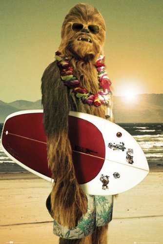 Poster Star Wars Chewbacca Surfing (61cm x 91,5cm)