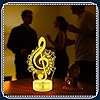 CoolGift Mart Music Note Night Light, 3D LED Optical Illusion Lamp with Remote Control and Timer, Gifts for Music Lovers #4