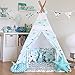 Produktbild Lvbeis Tipi Kids Zelt Aus Holz Indianerzelt Baumwolle Canvas FüR Indoor Oder Outdoor Spielzelt