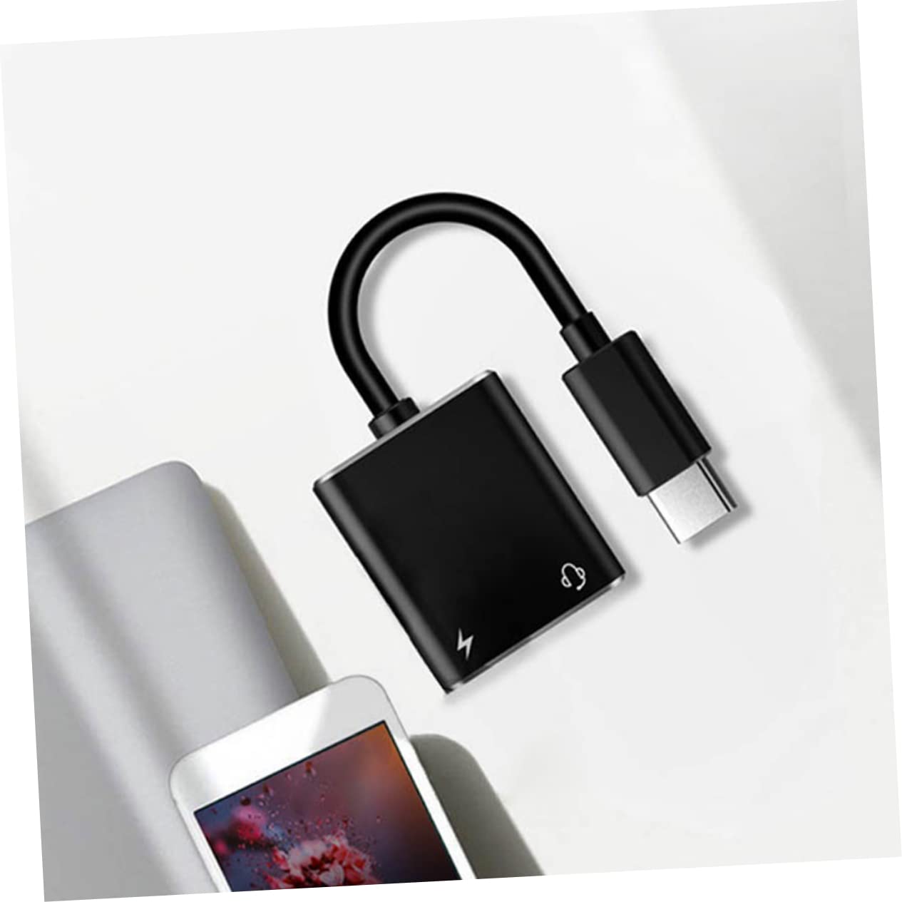 Uonlytech 5pezzi Adattatore Audio Usb c Con Caricatore e Microfono Convertitore Digitale Per Smartphone e Computer Design Compatto e Leggero Trasmissione Audio Chiara Facile Da Usare