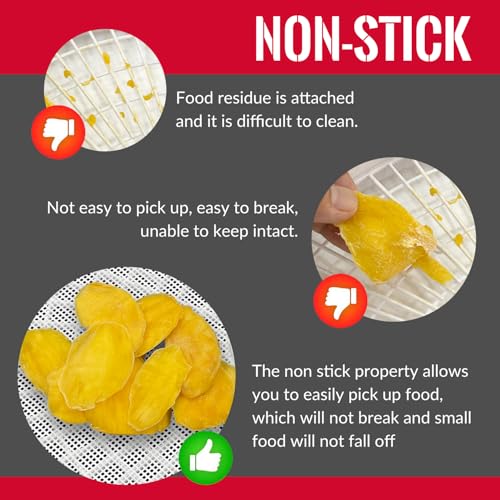 GUCUJI Round Silicone Dehydrator Sheets for COSORI CFD-N051-W, Non-Stick BPA Free, Pack of 5 (Premium Reusable Food Dehydrator Mesh Mats)