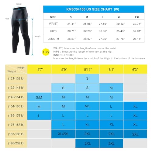 Santic Calças de ciclismo masculinas longas acolchoadas 4D leggings de lã para clima frio MTB calças