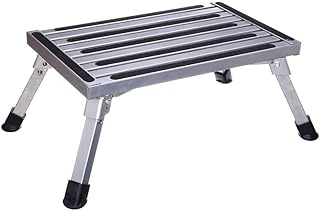 足場台 踏み台 乗降補助踏台 アルミ製はしご 洗車台 (約48cm幅 22.7cm高さ) 最大使用質量は150kg 折りたたみ式 超軽量