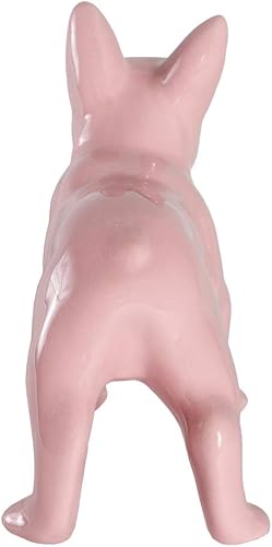 Miniatura 49 de Estatua de bulldog francés, estatua de perro de cerámica de pie gris oscuro mate, escultura decorativa para jardín o decoración del hogar, estatua