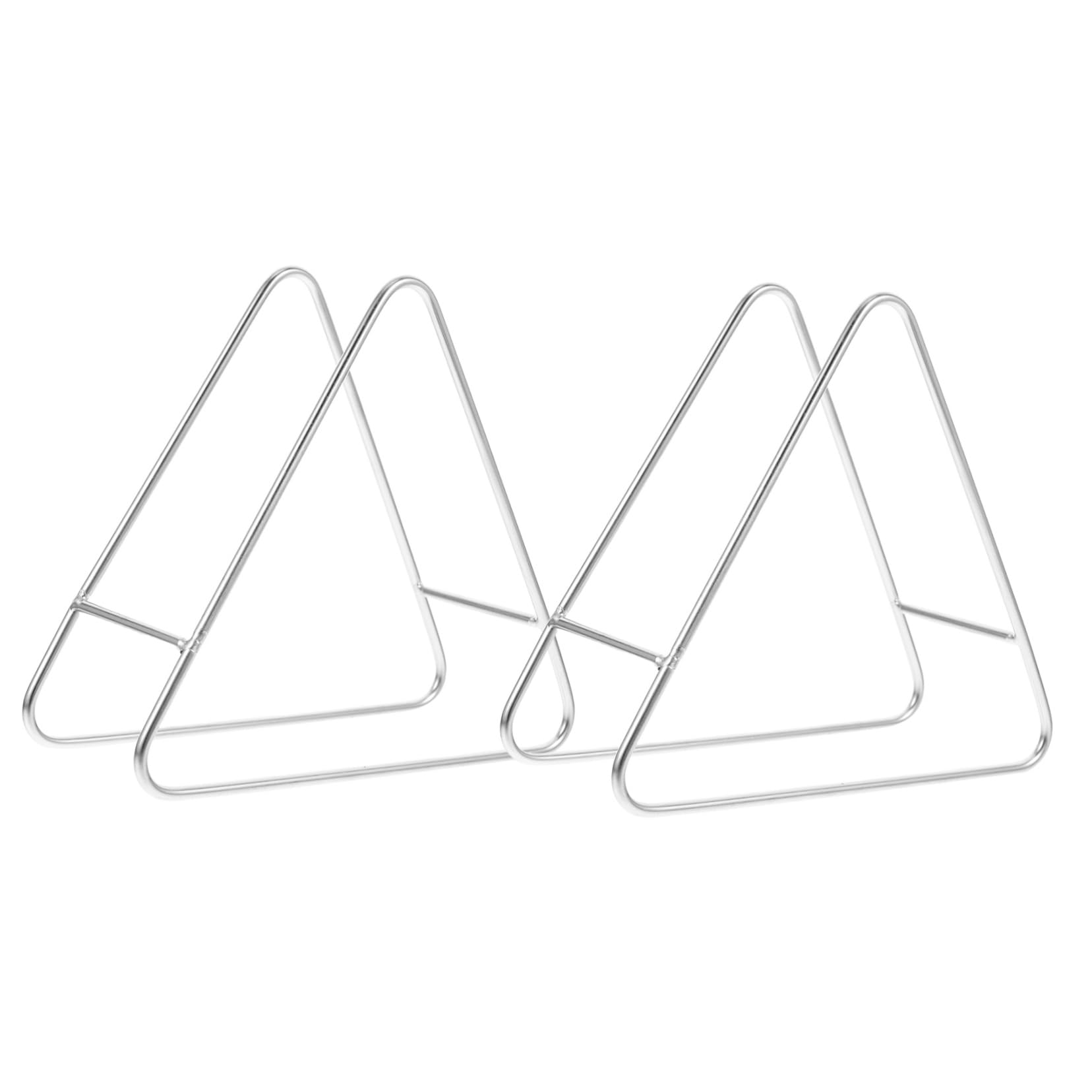 FUNOMOCYA Compact Triangle Coaster Holder Plate Organizer Rack Stainless Steel Coaster Storage Rack Easy to Clean