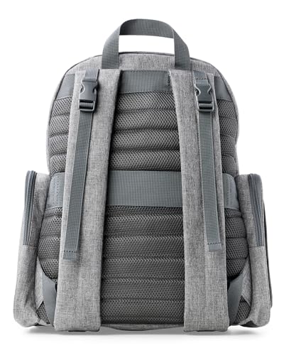Image of Skip Hop Diaper Bag Backpack with Portable Changing Pad, 9 Total Pockets, Easy-Access Wipes Pocket, Zippered Side Pocket, Luggage Sleeve & Stroller Straps, Fits a 15 inch Laptop, Luna, Heather Grey