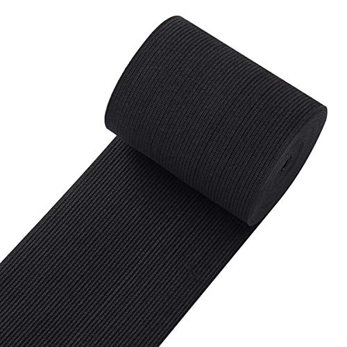 Knit Elastic Bands for Sewing Black Heavy Stretch High Elasticity