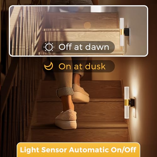 Image of L LOHAS LED Night Light, 2 Pack Night Lights Plug into Wall, 3000K Soft White, 0-100LM Adjustable Brightness, 180 Rotating Plug in Night Light with Auto Light Sensor (Matte White)