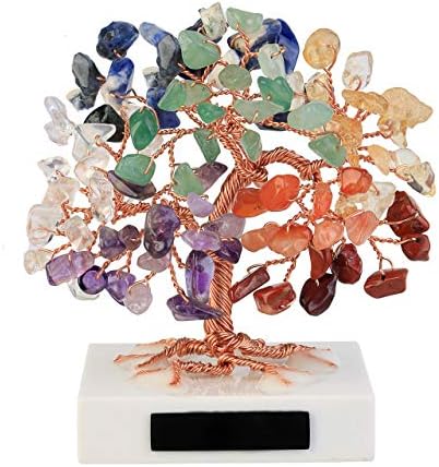 Albero Sette Chakra In Cristallo - Decorazione Feng Shui Soldi E Prosperit&agrave;