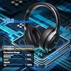 uliptz casque bluetooth sans fil, 65 heures de d’écoute, 6 eq du son modes, casque stéréo hifi avec microphone, pliable léger casque bluetooth 5.3 pour voyage/travailler/téléphoner/pc