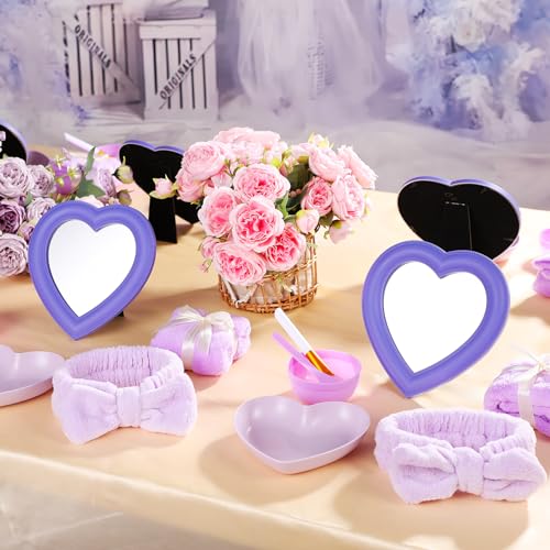 GlikCeil Espejos en Forma de Corazón Morados, Pack de 8 miniatura 4
