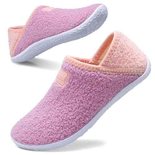 Image of Spesoul Fuzzy House Slippers for Women Men Indoor Closed Back Lightweight Cozy Faux Furry Lining Barefoot House Shoes Slipper Socks for Bedroom Home Office Yoga Outdoor Walking Shoes
