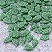 UUYYEO 100 Pcs 11 x 18mm Czech Glass Leaf Beads Leaf Shape Crystal Charms Pendants Jewelry Making Beads Charms for Bracelets Necklace Earring AB Color